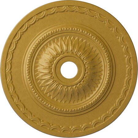 Ekena Millwork Sunflower Ceiling Medallion (Canopies up to 5 5/8"), 29 1/2"OD x 3 5/8"ID x 1 5/8"P, Iridescent Gold CM29SFIGS
